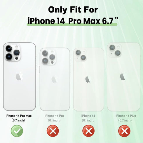 BITOBE Designed for iPhone 14 Pro Max Square Case Protective Hard PC TPU Bumper Camera Protection for Women Girls Clear Case for iPhone 14 Pro Max...