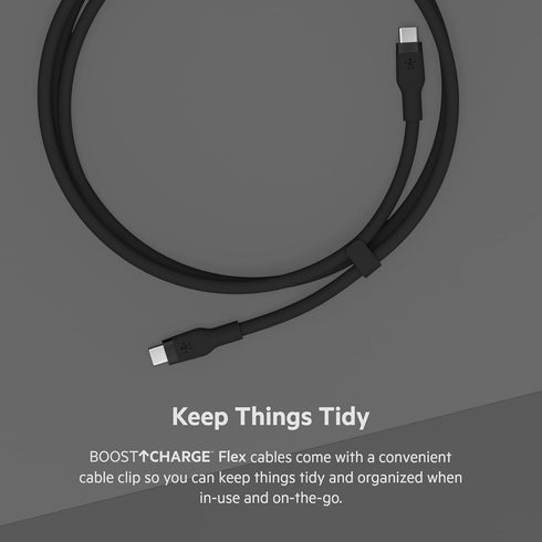 Belkin BoostCharge Flex Silicone USB-C to USB-C Cable (1M/3.3FT), MFi-Certified Charging Cable for iPhone 15 Series, Samsung Galaxy Series, Google...