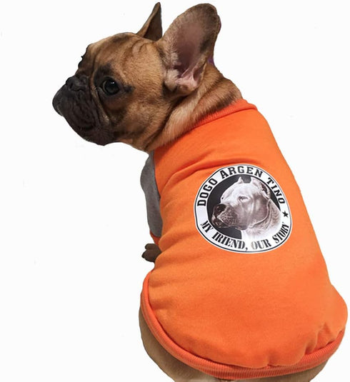 Bulldog Dog Clothes pet Clothes Dog Clothes pet Clothing Dog Clothing Bulldog Sweater (M, Orange)...