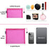 6 Pack Mesh Cosmetic Bags, Nylon Makeup Pouches with Zipper for Home Office Purse Diaper Bag (Rose)...