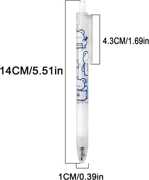 Cute Pens Black Ink Retractable 0.5mm Gel Pens Bullet Point Pretty Nice Kawaii Office School Supplies Gifts for Kids Girls Boys Women Fun Pens for...