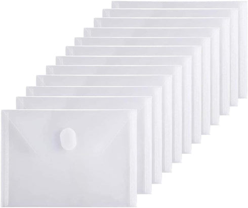 12 Pack Clear Die & Stamp Storage Bag Transparent Plastic Folders for Cutting Dies Stencil Embossing Crafts for DIY Scrapbooking Paper Card Craft ...
