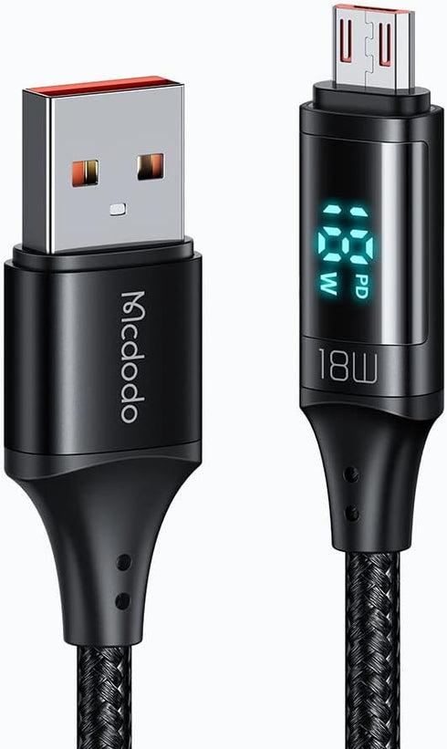 mcdodo [ Micro USB Nylon Braided Sync Charge USB Data 4FT/1.2M Cable Compatible Samsung/HTC/MP3 More (Micro Black, 4FT/1.2M)...