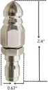 (2 Sets) Pressure Washer Sewer Jetter Nozzle with Stainless Steel, Mini Compact Durable Sewer Jet Nozzle,Pressure Drain Jetter Hose Nozzle,1/4'' Q...