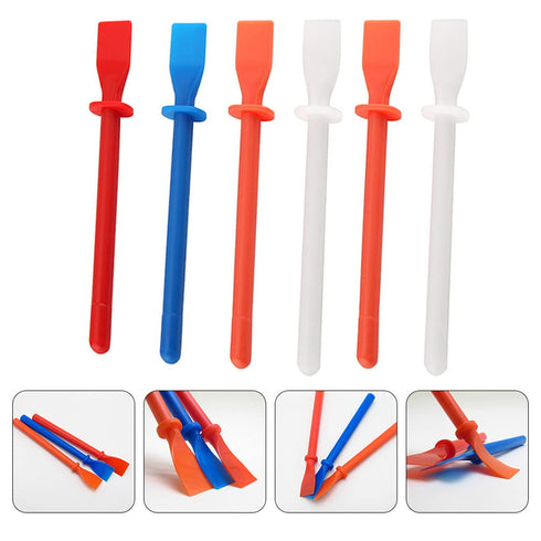 Healifty Tools Repair Kit Silicone Glue Brush 6pcs Glue Smear Sticks Applicator Kit Glue Spreader Handmade Scraping Spreaders Sewing Accessories F...