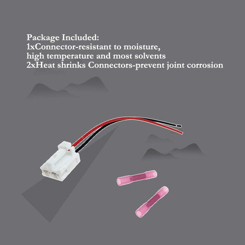 6 Inch Blower Motor Connector Plug Wire Harness Pigtail Kit with Heat Shrinks Connectors Fits 2005-2016 Toyota Tacoma Replace 82998-12380 90980-10...