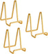 Plate Holder Easel Display Stand - 4.5 inch Metal Plate Stands for Display - Tabletop Picture Stand - Gold Iron Easels for Display Pictures | Phot...