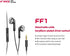FiiO FF1 3.5mm HIFI Music Wired Bass Earbud 14.2mm Dynamic HD Microphone Earphone for Gaming Meeting Video (Black)...