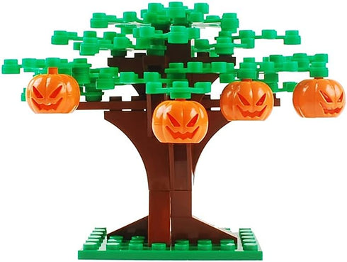 Tree Building Blocks Plant Sencery Accessories Set Building Bricks Kit DIY Building Set Compatible All Major Brands (Small Tree with Pumpkin)...