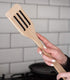 Long Handle Slotted Wooden Spoon 16 inch – European Made Heavy Duty Large Wooden Spatula & Stir Paddle – 100% Natural Solid Hardwood – Healthy and...
