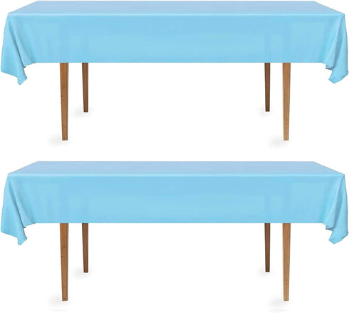 DecorRack 2 Rectangular Tablecloths BPA-Free Plastic, 54 x 108 inch, Dining Table Cloth, Rectangle Table Cover for Parties, Picnic, Camping and Ou...