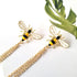 Cute Bee Long Chain Brooch Pin,Animal Insect Bee Chain Tassel Lapel Pin Enamel Bee Suit Pin Jewelry for Women Men Gifts...