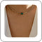 Boho Emerald Necklace Choker Vintage Square Green Crystal Necklace Green Emerald Choker Necklace Punk Gold Curb Chain Necklace Jewelry for Women...
