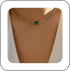 Boho Emerald Necklace Choker Vintage Square Green Crystal Necklace Green Emerald Choker Necklace Punk Gold Curb Chain Necklace Jewelry for Women...