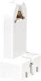 Leviton 390-1W Medium Base, Bi-Pin, Standard Fluorescent Lampholder, Pedestal, Screw Mount, Turn-Type, 2-Screw Terminal, White...