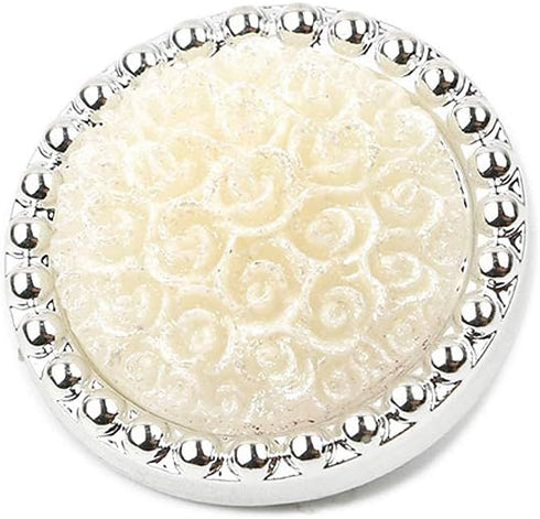 20 PCS White Rose Round Coat Buttons for Sewing Crafts 1" Shank Button...