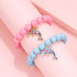 Colorful Enamel Dinosaur Charm Acrylic Beaded Strand Bracelet Set Round Beads for Women Cute Friendship Best Friend Preppy Y2k Party Jewelry...