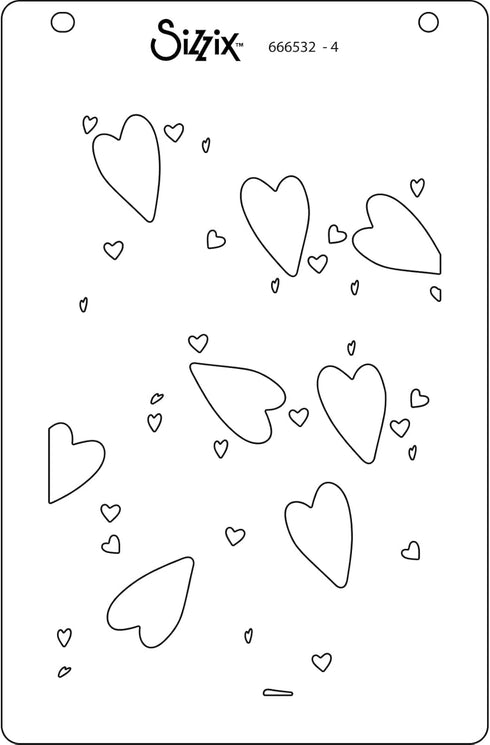 A6 Layered Stencils 4PK Mark Making Hearts by Kath Breen...