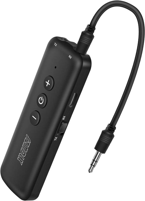 Bluetooth 5.0 Transmitter and Receiver, 3-in-1 Wireless Bluetooth Adapter,Bluetooth Audio Adapter with 3.5mm AUX Stereo Output for TV,PC,car, head...