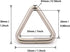BIKICOCO 1'' Metal Triangle Ring Buckle Connectors Round Edge Webbing Bag Clasp Handbag Strap Making Hardware, Silver - Pack of 30...