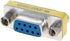 Fielect DB9 VGA Gender Changer 9 Pin Female to Female 2-Row Mini Gender Changer Coupler Adapter Connector for Serial Applications Blue Pack of 1...