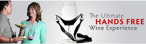 Party Time Hand Free Wine Glass Holder Necklace - Set of 4 (Pink)...