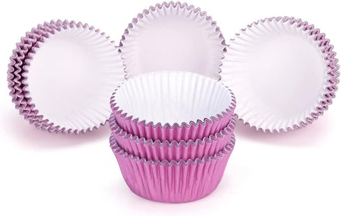 Gifbera Pink Foil Cupcake Liners Mini Size Muffin Baking Cups 300 Count, Pink...