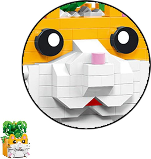 Hamster Building Blocks, Animal Micro Mini Building Block Kit, Building Blocks of Animals and Plants, Mini Hamster Building Bricks for Adults & Bo...