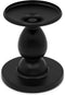 Matte Black Iron Candle Holder for Pillar Candles - Modern Table Centerpiece and Farmhouse Decor - 4.5"...