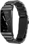 Compatible with Fitbit Charge 3 / Fitbit Charge 4 / Fitbit Charge 3 SE Bands for Men Women, Waterproof, Comfortable, Stainless Steel Metal Replace...