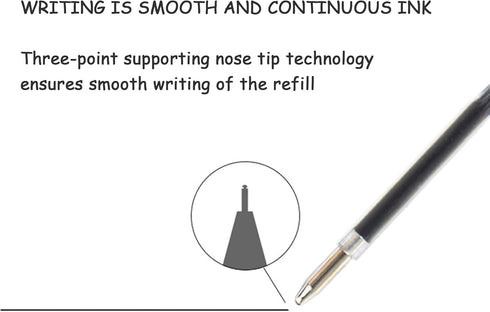 20 Pieces Ballpoint Pen Refills Black Ink 1.0mm Medium Point Smooth Writing Pen Refills Replacement Gel Ink Refills for Retractable Ballpoint Pen ...