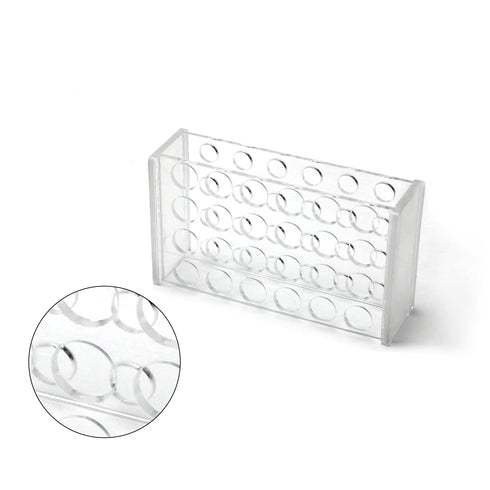 Othmro 1Pcs Test Tube Rack Holder, 14mm 24Well Centrifuge Tube Holder, Rectangular Plastic Stand Bracket Rack Test Tube Rack for Labortory Holder ...