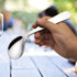 2pcs Stainless Steel Curved Utensils Right Handed Angled Spoon Adaptive Utensils Cutlery Utensils for Elderly - Increase Comfort for Those with We...