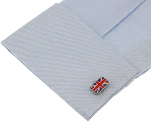 United Kingdom Flag Great Britain Union Jack British Pair Cufflinks in a Presentation Gift Box & Polishing Cloth...