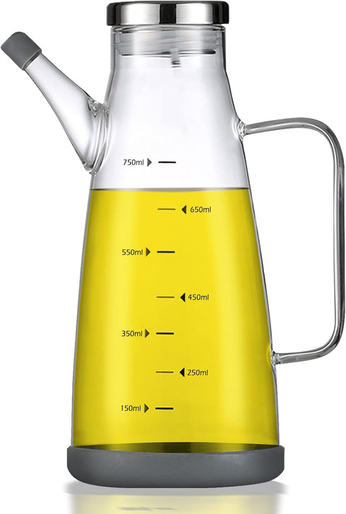 Oil Dispenser for Kitchen?25OZ Oil Bottles Cooking Oil Dispenser with Drip Free Spout and Non Slip Bottom Fits in Home,Kitchen,Barbecue,Party (750...