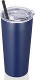 VEGOND 20oz Tumbler Bulk with Lid and Straw 1 Pack, Stainless Steel Vacuum Insulated Tumbler, Double Wall Coffee Cup Travel Mug, Navy Blue...