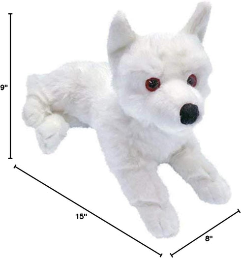 Factory Entertainment Game of Thrones Ghost Direwolf Prone Cub Large Plush,White...