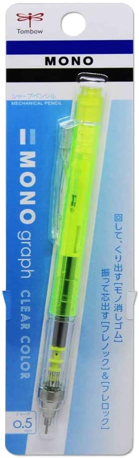 Tombow Mechanical Pencil, Monograph Clear Color 0.5mm, Clear Lime (DPA-138C)...