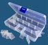 4 Pcs 15 Grids 6.85 Inch x 3.85 Inch Adjustable Small Removable Clear Plastic Jewelry Organizer Divider Storage Box Jewelry Earring Tool Container...