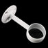 2 pieces of 32mm diameter curtain rod shower curtain wardrobe rod frame pipe flange, ceiling curtain hook, closet rod bracket, white surface treat...