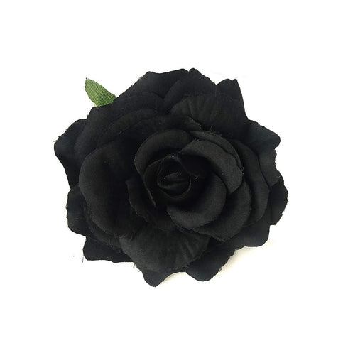 Pingyongchang Rose Hairpin Flamenco Dancer pin Flower Brooch, Brooch Hairpin use Rose - Black...