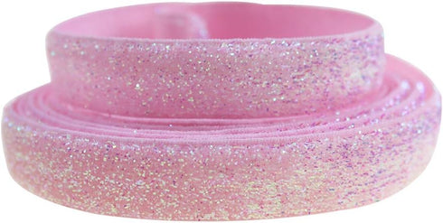 Colorful 16 Yards Ribbon Elastics Glitter Fold Over Elastic 5/8" 15mm Stretch Hair Ties Headbands for Baby Girls Hair Bow, 8 Colors, 2 Yards Each ...