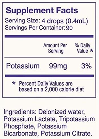 ALKAZONE Liquid Potassium+ | Liquid Supplements Have Faster Absorption Rate | Concentrated | Easiest Way to take Potassium | Tasteless Flavorless ...