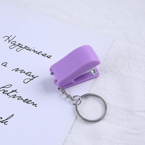 Heavy Duty Keychain 5 Pieces Mini Stapler, Tiny Office Stapler Small Keychain Staplers Hand Staplers Portable Desktop Stapler for Office Stapler D...