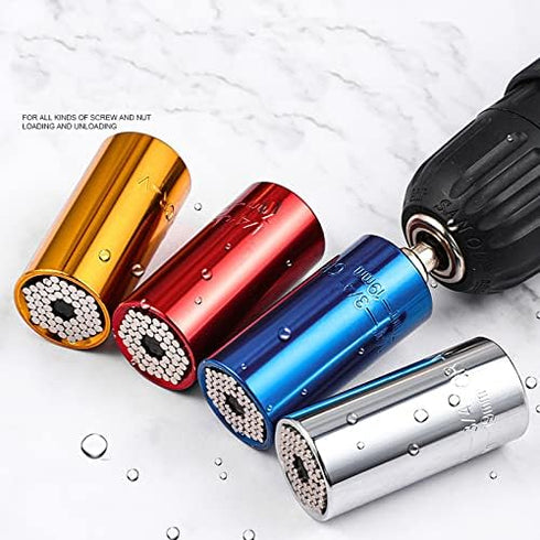 Universal Socket Wrench Set Tools Multi-Size in One Self Adjustable for Regularity or Irregularity Screw Improvement for Home DIY Christmas Gifts ...