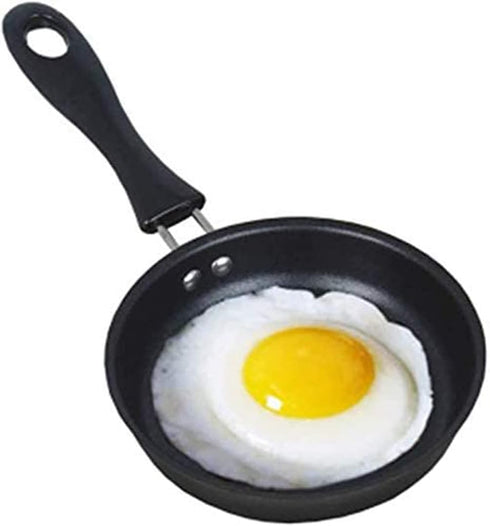 One Egg Frying Pan, Mini Induction Frying Eggs Pan, 4.7" Single Egg Durable Small Pan with Handle Heat Resistant Non Stick Pot, Portable Pan for S...