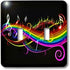 3dRose lsp_167166_2 Music Notes in Neon Rainbow Colors Toggle Switch, Multicolor...