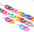 Acrylic Macaron Necklace Bracelet Earrings Set Chunky Cuban Link Hip Hop Chain Jewelry Set Multicolor 70 80S Punk Acrylic Chain Bracelet Necklace ...