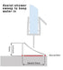 39 Inch Shower Threshold Water Dam Barrier Door Bottom Seal Strip, Silicone Rubber Kitchen Splash Guard, Corner Dam Water Retaining Strip for Coun...