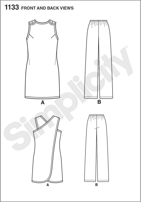 Simplicity 1133 Women's Tunic and Pants Sewing Pattern Set, Sizes 6-18...